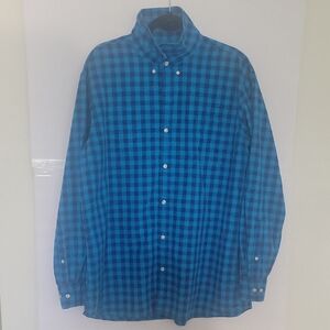 Sonoma Men's Blue Plaid Button Down Shirt